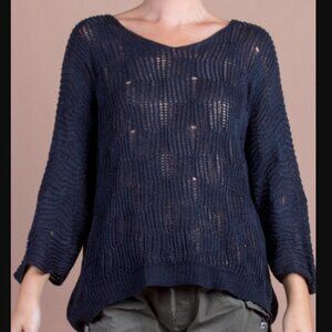 Gigi Moda Scacchi Knit Sweater Top in Black
